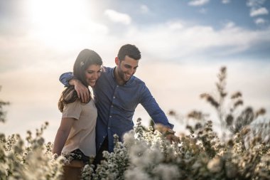Holambra, Sao Paulo, Brezilya aşk anda üzerinde romantik çift