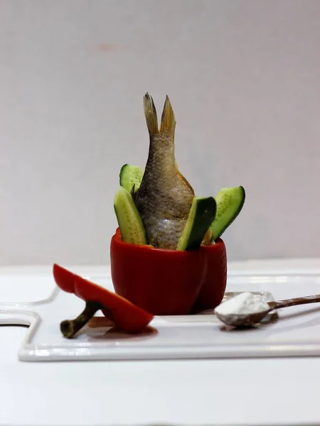 果物や野菜と現代の静物画 — ストック写真