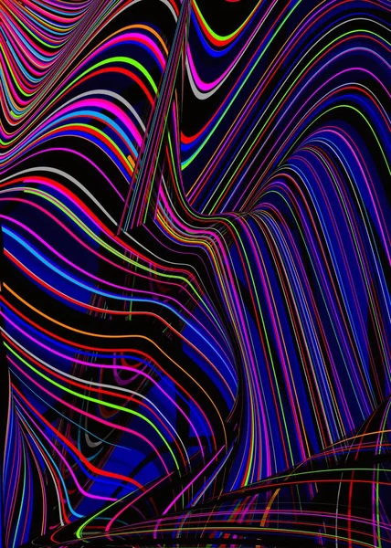 Mehrfarbige Linien Auf Abstraktem Hintergrund — Stockfoto