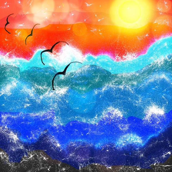 Gökyüzünde yükselen siyah kuşlar