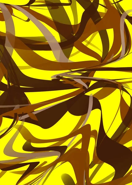 黄色背景上的抽象形状 — 图库照片