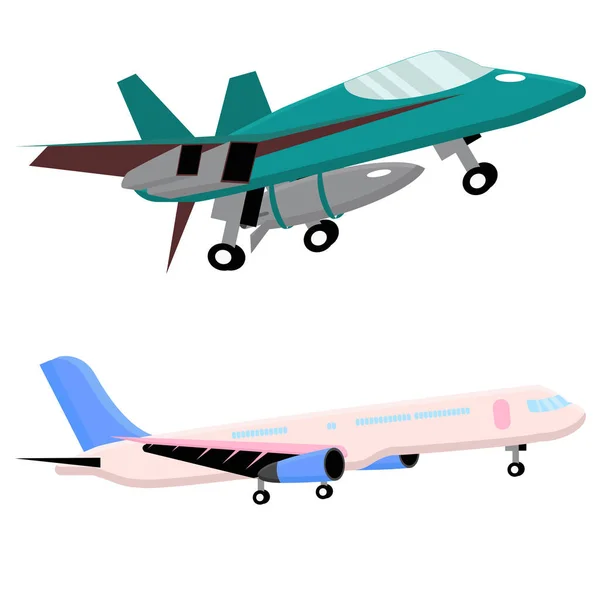 Ilustración Que Representa Una Mascota Avión — Vector de stock