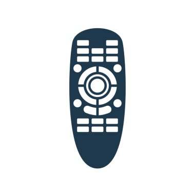 Uzaktan kumanda. Teknoloji iletişim düğmesi. Program cihazı. Kablosuz klavye. Beyaz arka planda izole edilmiş düz çizim. Evrensel elektronik denetleyici