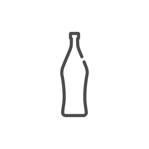 Bouteille Vermouth Style Plat Sur Fond Blanc Conception Gabarit Simple — Image vectorielle