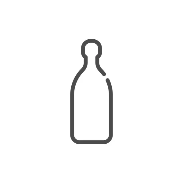 Botella Tequila Estilo Plano Sobre Fondo Blanco Diseño Plantilla Simple — Vector de stock