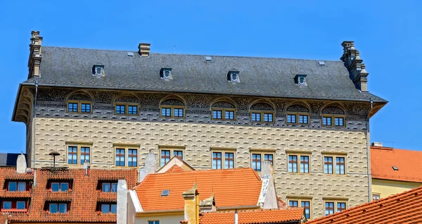 Historic Palace Schwarzenberg Modern Residential Buildings Prague Czech Republic — Stock Photo, Image