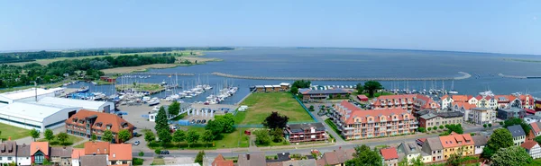 Panoramiczny Widok Port Lagunę Bodden Miasta Barth Niemcy — Zdjęcie stockowe