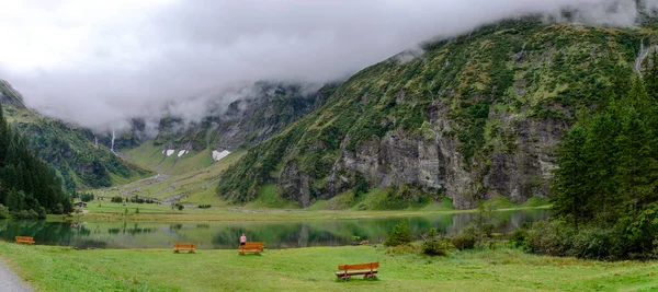 Lago Referencia Natural Hintersee Valle Felber Cerca Mittersill Zona Central — Foto de Stock