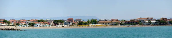 Панорамный Вид Пляж Голубое Побережье Градо Адриатического Моря Италия — стоковое фото