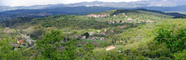 Vue Panoramique Sur Paysage Autour Monrupino Près Frontière Slovène Italie — Photo