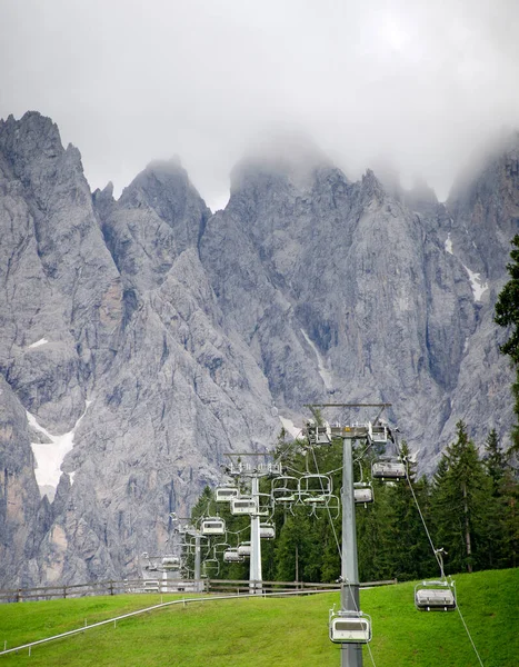 Silla Elevadora Montaña Haunold Valle Hochpustervalley Parte Los Dolomitas Sexten —  Fotos de Stock