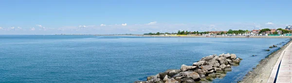 Panoramisch Uitzicht Kust Het Strand Van Costa Azzura Bij Grado — Stockfoto