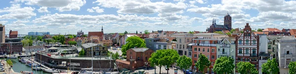 Vista Panorámica Ciudad Stralsund Vista Desde Antiguo Puerto Alemania — Foto de Stock