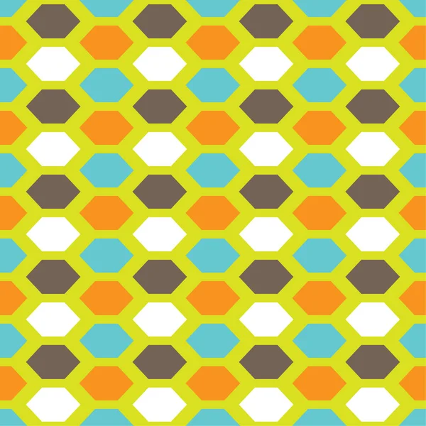 Retro dikişsiz altıgen desen. Vektör illüstrasyonu.