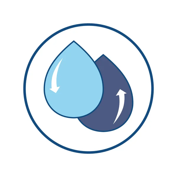 Geri Dönüşüm Konsepti Koruma Metaforu Suyun Yeniden Kullanımının Sembolü Vektör — Stok Vektör