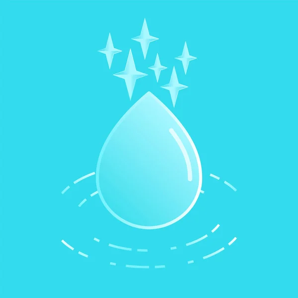 Концепція Води Чиста Вода Людська Потреба Безпечний Символ Води Векторні — стоковий вектор