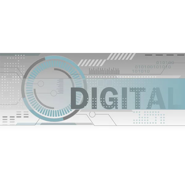Concepto Tecnología Digital Fondo Abstracto Ilustración Vectorial — Vector de stock