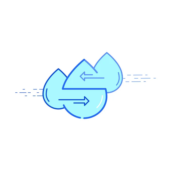 Падіння Води Означає Подібну Форму Символом Обміну Стрілками Приманка Переробки — стоковий вектор