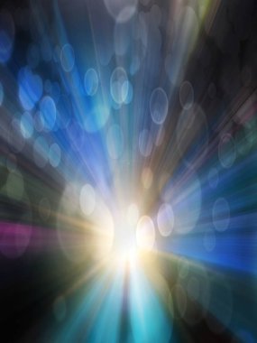 Yumuşak ve bokeh ray hafif eylem arka plan kavramının ile bulanık soyut