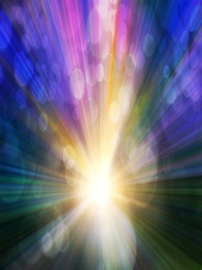 Yumuşak ve bokeh ray hafif eylem arka plan kavramının ile bulanık soyut