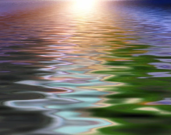 Abstracte Mooie Zachte Wazig Kleurrijke Oppervlak Water Golfde Achtergrond Reflectie — Stockfoto