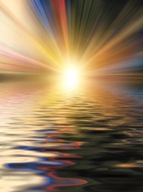 Soyut güzel yumuşak ve bulanık renkli yüzey su yansıma ve gökyüzü arka plan et kalınlığı ile yivli