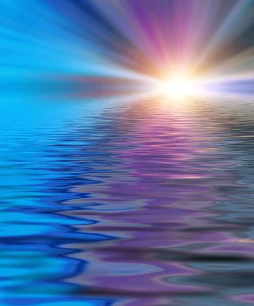 Abstract Beautiful Soft Blurred Colorful Surface Water Rippled Reflection Sky Stock Photo