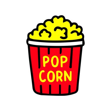 Doodle Patlamış Mısır Kovası Simgesi