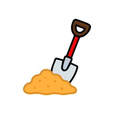 Kum Simgesi ile Doodle Küreği