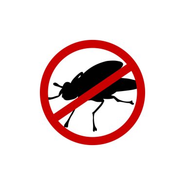 Uçan Böcek Kırmızı Çember Yasak İşaret