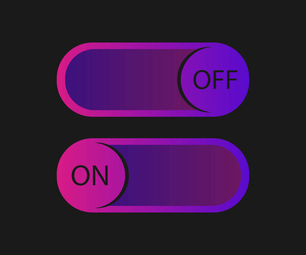 On Off Button Design App Interface