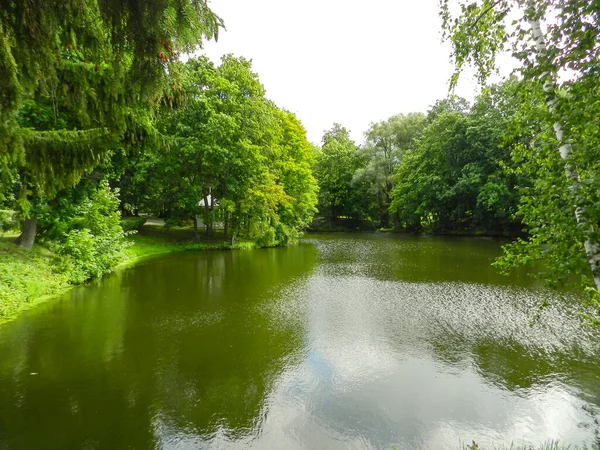 Estanque Jardín Pushkin —  Fotos de Stock