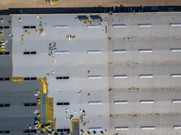 Drone Bild Flygfoto Över Fabriken Taket Lettland — Stockfoto