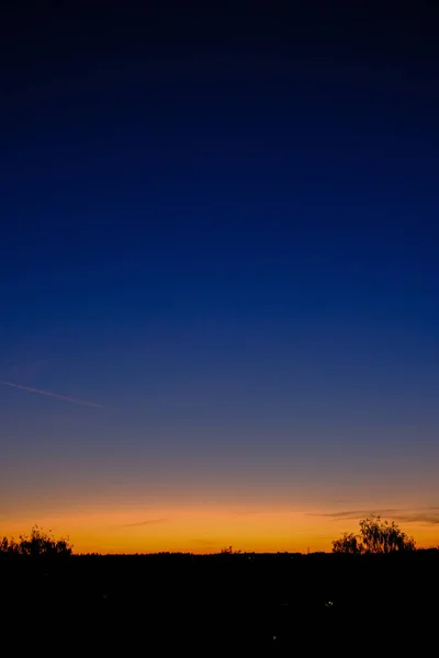 Dramatic Sunrise Calm Country Side Trees Forest Latvia — Stock Photo, Image