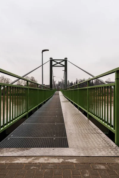 Detalles Del Puente Peatonal Metal Ciudad Bauska Letonia Textura Abstracta — Foto de Stock