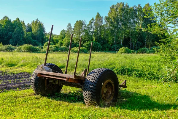 Weergave Van Het Geploegd Land Furrows Van Ploeg Landbouw Voorbereiden — Stockfoto