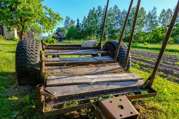 Vue Terre Labourée Des Sillons Charrue Agriculture Préparation Plantation Latvia — Photo