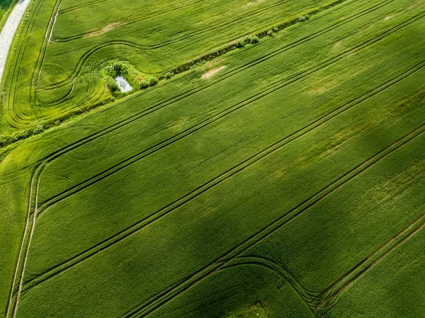 Immagine Del Drone Vista Aerea Della Zona Rurale Con Verdi — Foto Stock