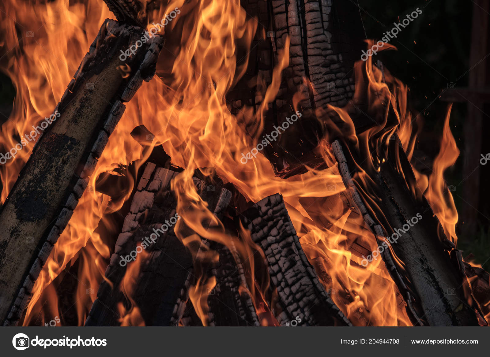 Woods Burning Fireplace Warm Heat Fire Darkness Camping Nature
