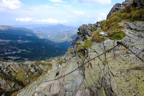 Sentiero Escursionistico Nelle Montagne Tatra Slovacchia Vista Mounatin Fine Estate — Foto Stock