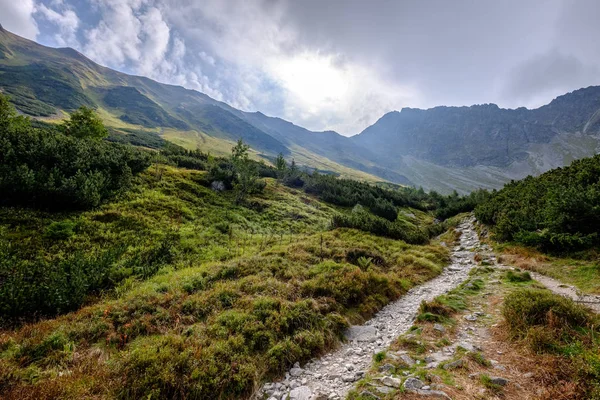 Hiking Trail Tatra Mountains Slovakia Mounatin View Late Summer Autumn — Stock Photo, Image