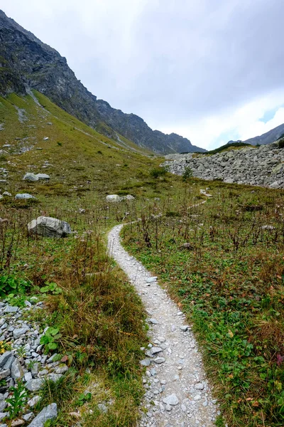 Wanderweg Der Tatra Der Slowakei Bergblick Spätsommer Vor Herbst Klarer — Stockfoto