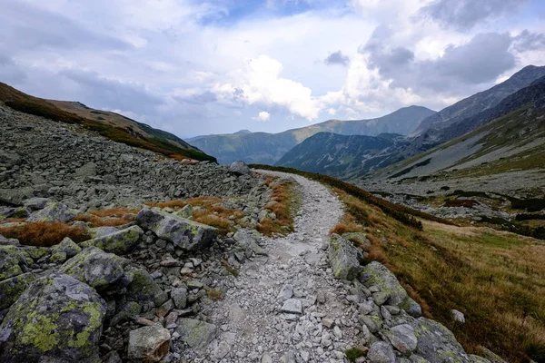 Wanderweg Der Tatra Der Slowakei Bergblick Spätsommer Vor Herbst Klarer — Stockfoto