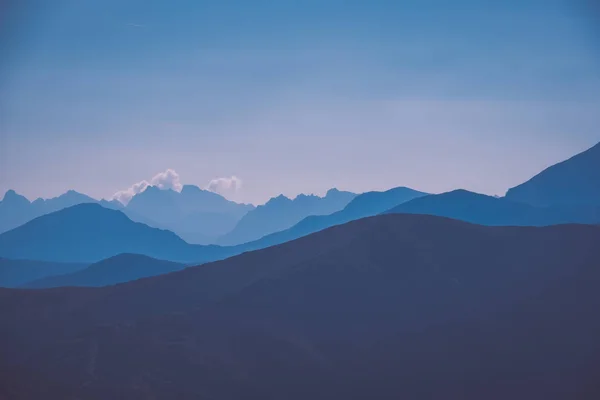 Covered Mist Mountain Tops Western Carpathian Autumn — Stock Photo, Image