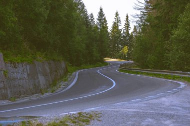 Orman dağlarında kadar önde gelen Asfaltlı yol