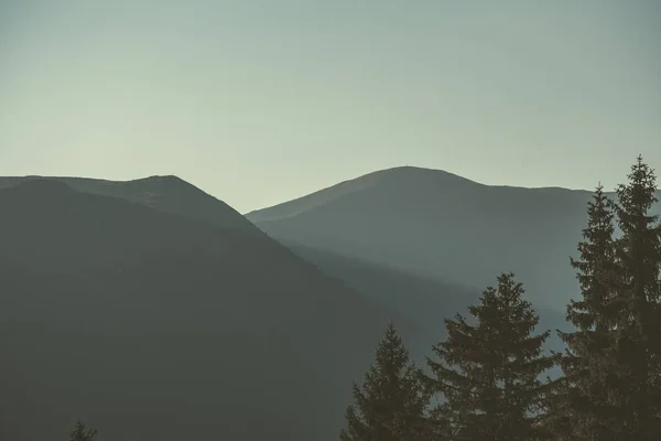 Morning Light Rising Hill Tops Forests Mountains Tatra Slovakia — Stock Photo, Image