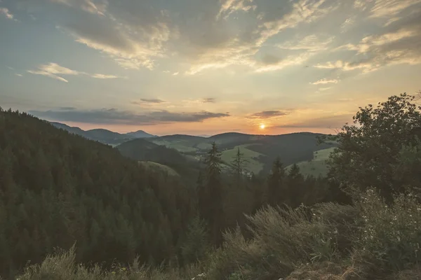 Beautiful Sunset Mountains Tatra Slovakia — Stock Photo, Image
