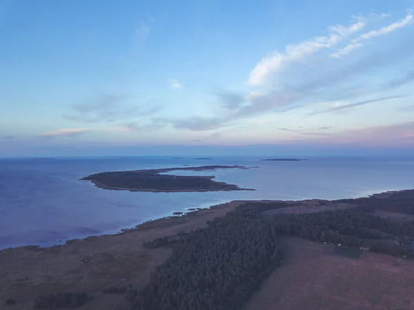 Sunrise Adaları Baltık Denizi Hiiumaa Havadan Görünümü — Stok fotoğraf