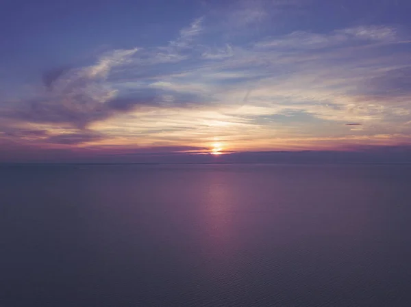 Vista Aérea Nascer Sol Sobre Ilhas Mar Báltico Hiiumaa — Fotografia de Stock