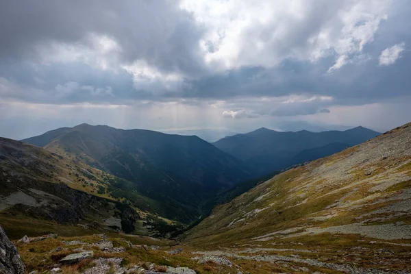 Bergpanorama Vom Gipfel Des Banikov Gipfels Der Slowakischen Tatra Mit — Stockfoto